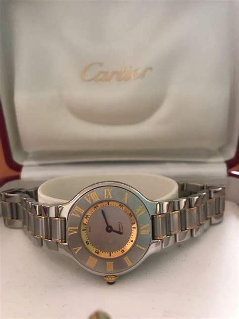 relojes cartier mujer 21 circular plateado